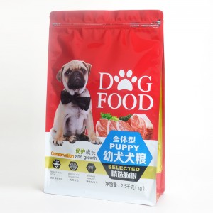 2,5 kg worek na karmę dla psa Resealable Zipper Flat Bottom worek na suchą karmę dla zwierząt